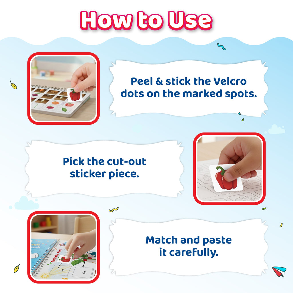 Busy Toddler Velcro Cognitive Activity Book- Level 2