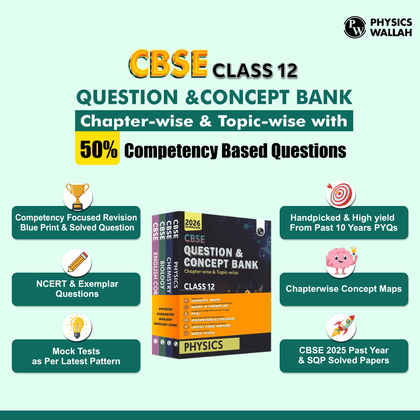 CBSE Question & Concept Bank (QCB) Class 12 Physics, Chemistry and Biology Combo Set of 3 Books Chapter-wise and Topic-wise Solved Questions For 2026 Exams