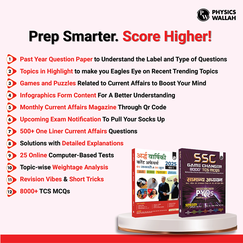 Half Yearly Current Affairs Magazine Vol. 1 January to June 2025 and SSC Game Changer General Awareness PYQ (Hindi) Combo Set of 2 Books | For SSC, Banking, Teaching, Railway