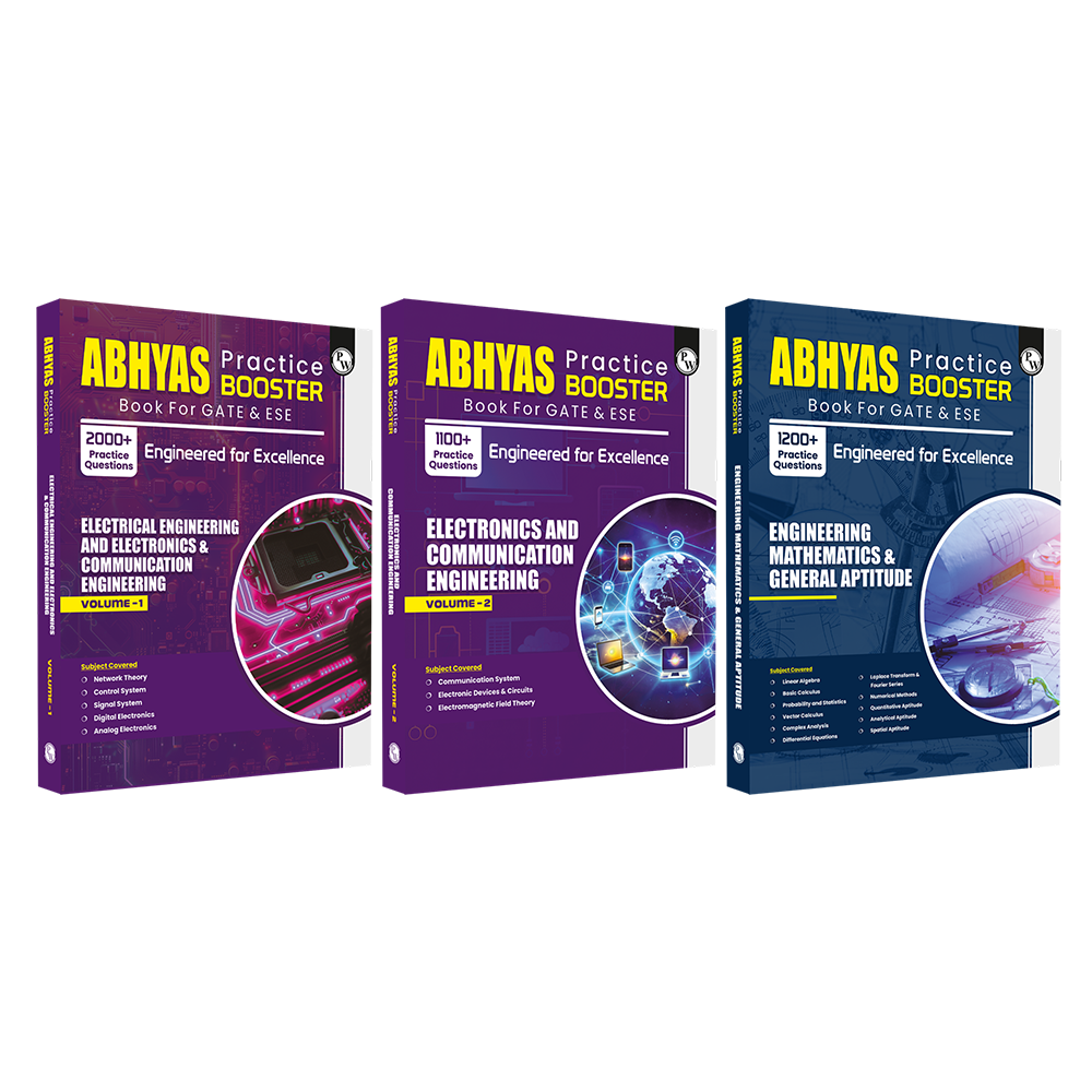 GATE Abhyas Practice Booster For ECE/EE Vol 1, Electronics & Communication Engineering Vol 2 and Engineering Mathematics & General Aptitude Combo Set of 3 Books