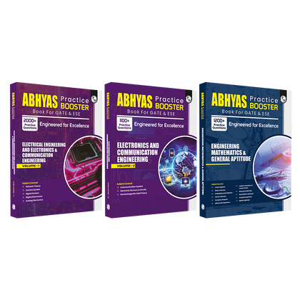 GATE Abhyas Practice Booster For ECE/EE Vol 1, Electronics & Communication Engineering Vol 2 and Engineering Mathematics & General Aptitude Combo Set of 3 Books