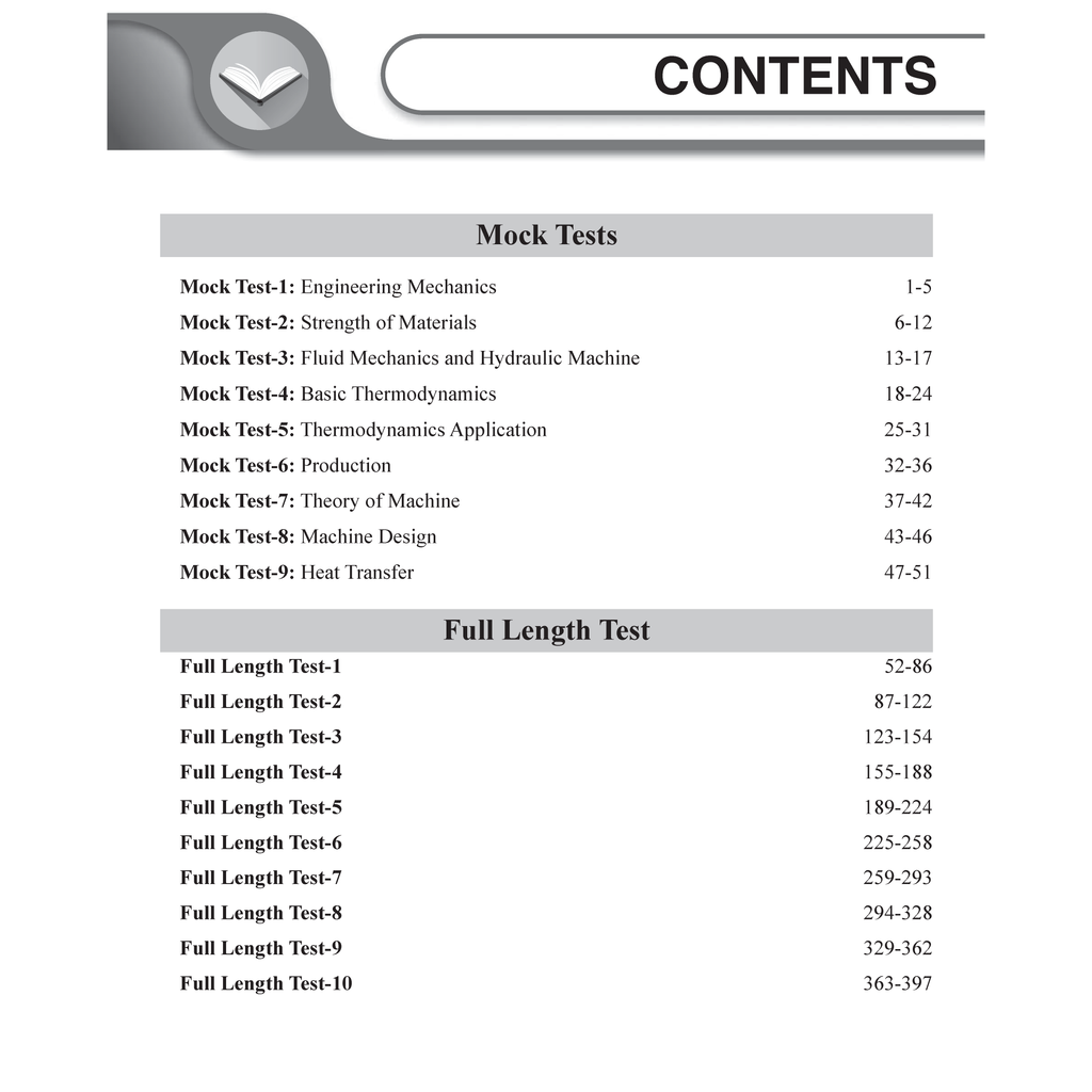 SSC JE Mechanical Engineering (Paper I) 18+ Mock Tests & Full Length Tests for Each Subject | 2000+ Practice Questions with Detailed Explanation