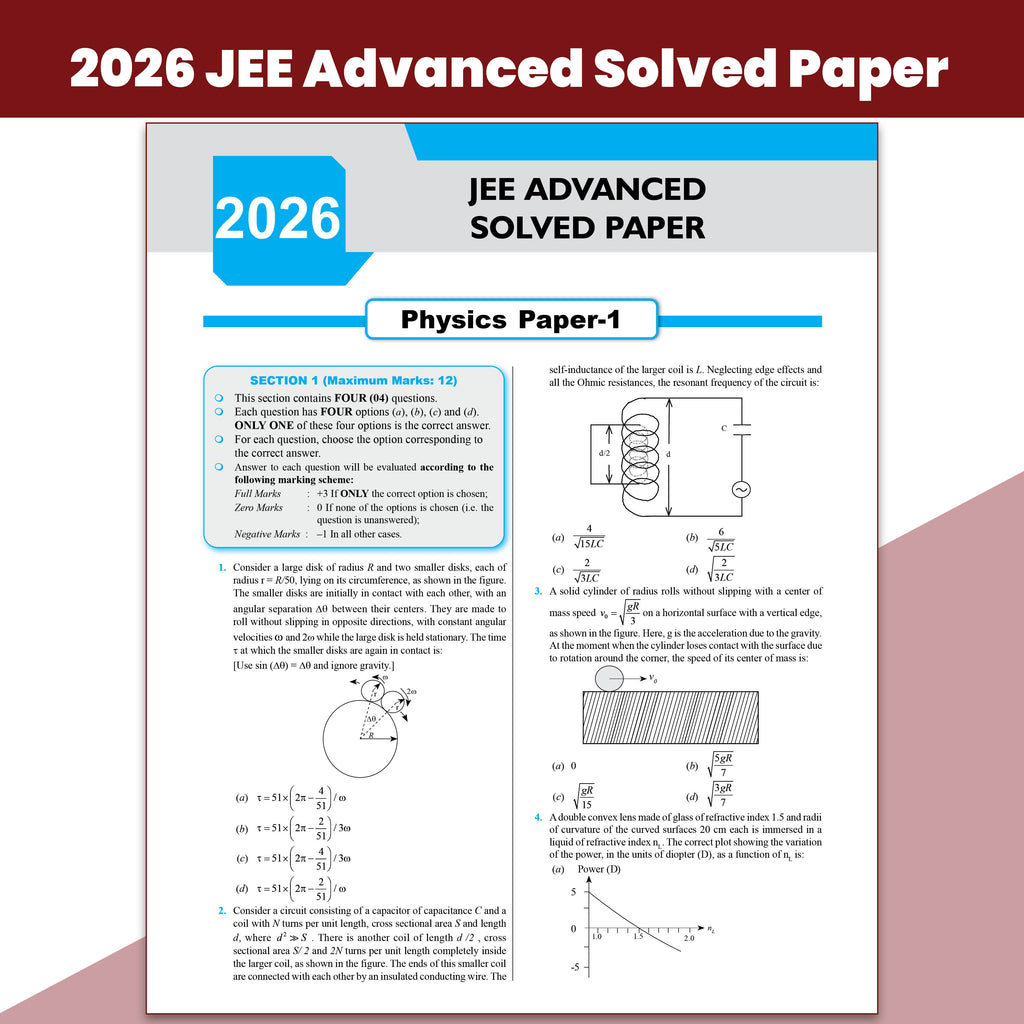 49 Years JEE Advanced PYQ Book Physics, Chemistry, Maths Combo Set of 3 Books | Chapterwise & Topicwise Solved Papers (1978-2026) | PYQ with Detailed Solutions