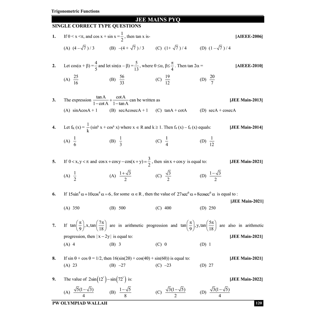 Olympiad Wallah JEEnius Edge 11 Mathematics (Part 1) For 2026 | For JEE, ISI-CMI, IOQM, RMO & Maths Olympiad Exam | Logical & Analytical Problem Sets, JEE-Level Challenges