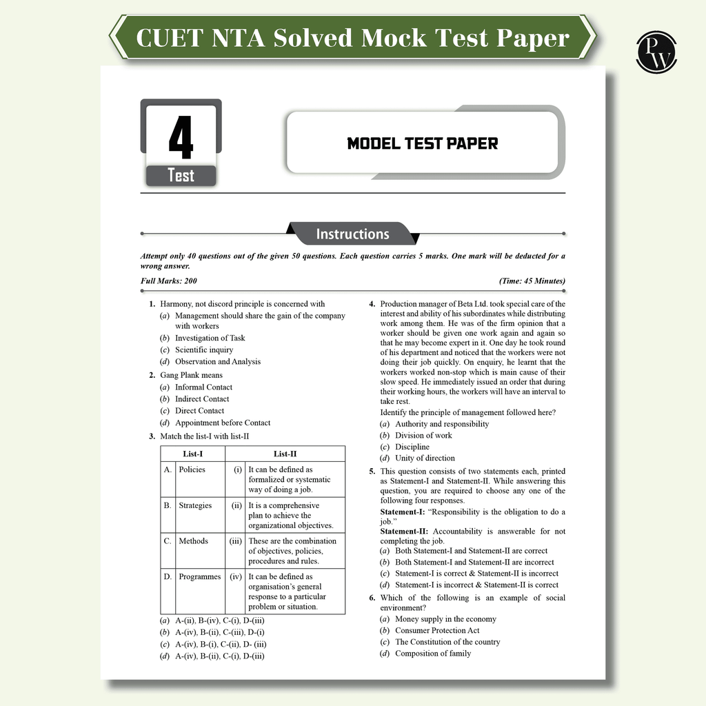CUET (UG) Business Studies 2025 Chapterwise & Topicwise Question Bank with Past Year Questions and Mock Test | Latest 2024 Solved PYQ, NCERT Short Notes, MCQs
