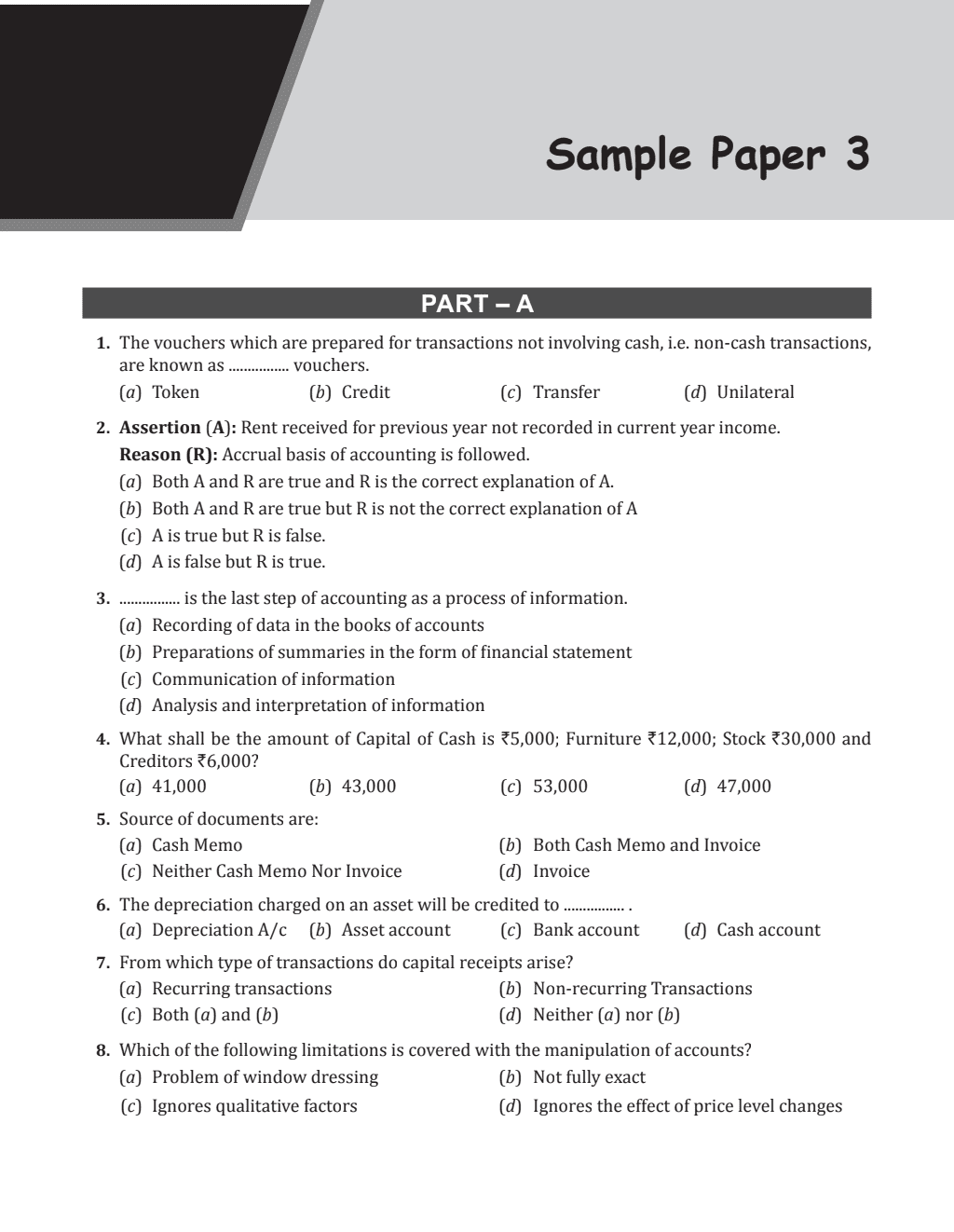 CBSE Class 11 Accountancy Volume 2 Chapter-wise Textbook l 500+ MCQs and Practice Questions with Detailed Solutions and Flowcharts For 2025 Exam