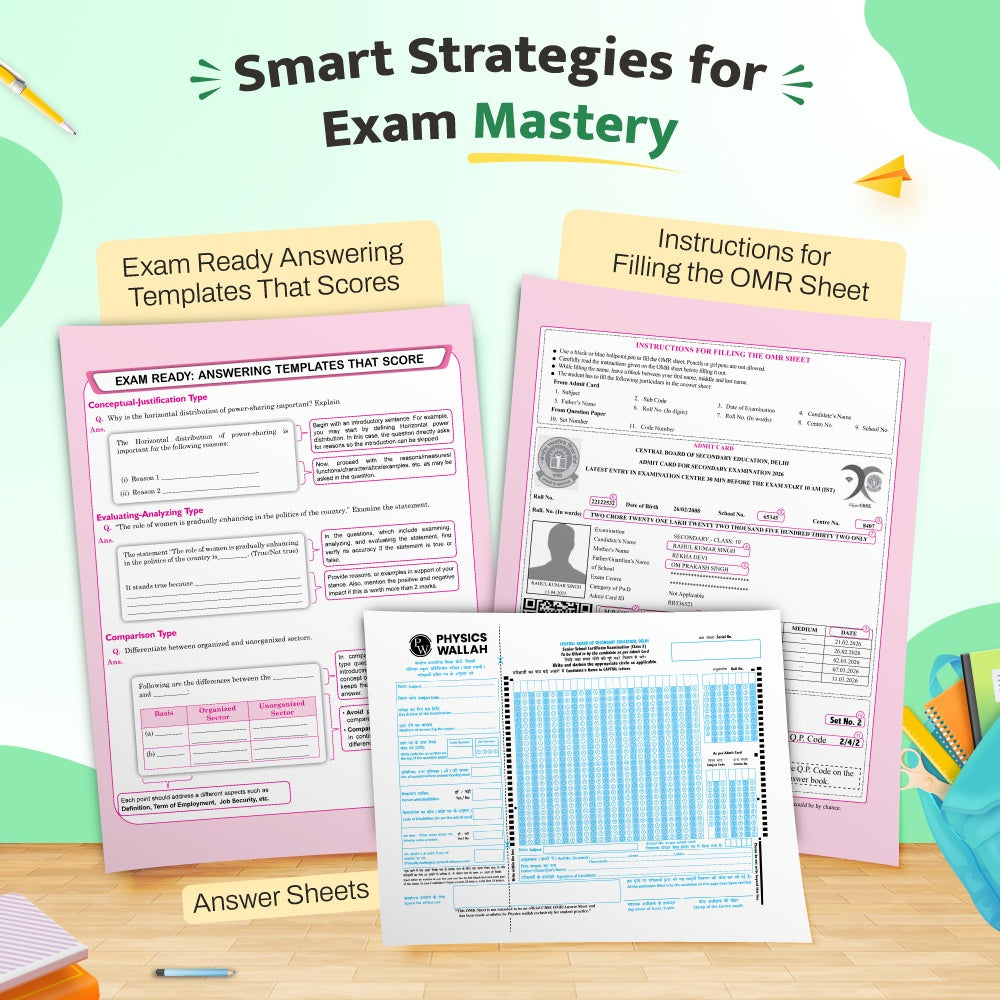 PW CBSE 15 Sample Question Papers Class 10 Social Science For 2027 Board Exam (New Pattern) | CBSE Like Question Booklet and Answer Sheets, Marking Stickers, Mind Maps, Most Probable Questions