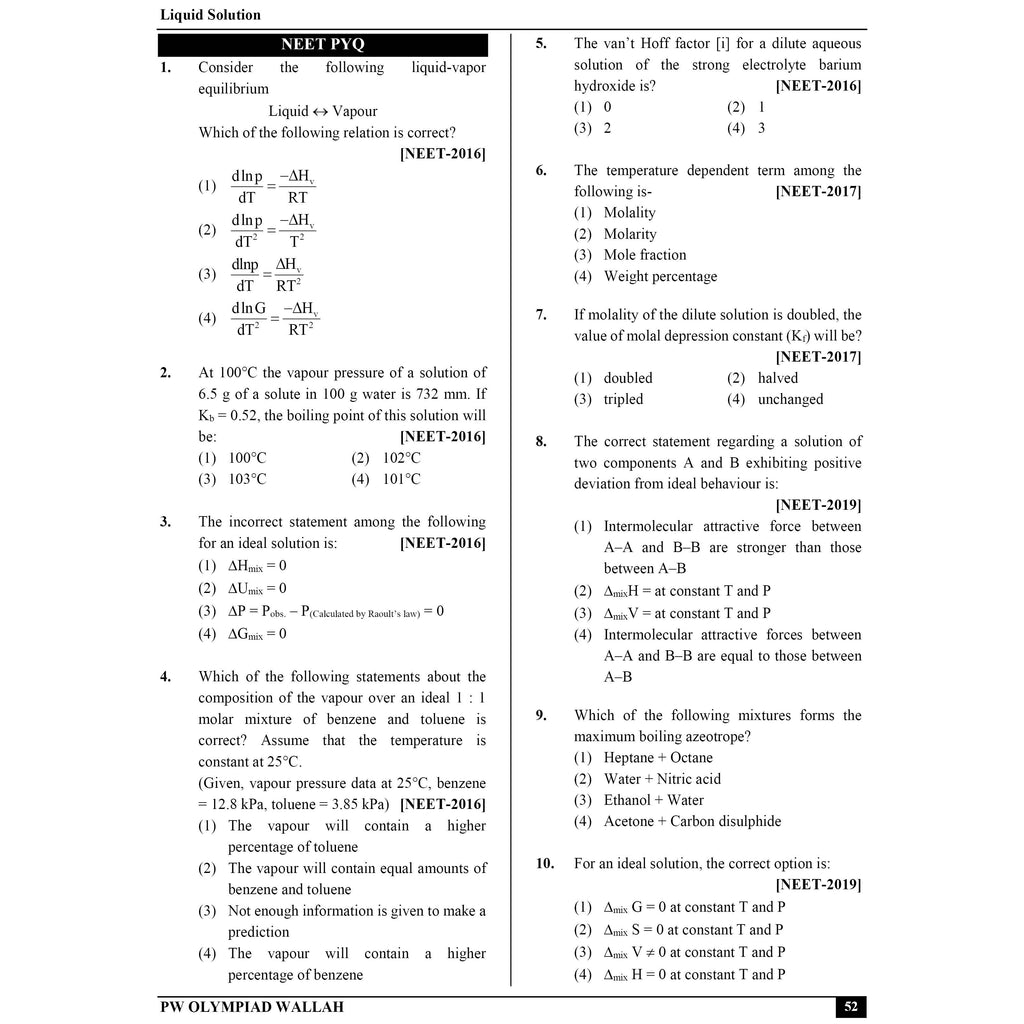 Olympiad Wallah NEET-Olympiad Excellence 12th Chemistry Part 2 For 2026 | For NSEC, NEET, INChO, IChO Exam | Expert Crafted Content | PYQ, Challenging Problems With Detailed Solutions