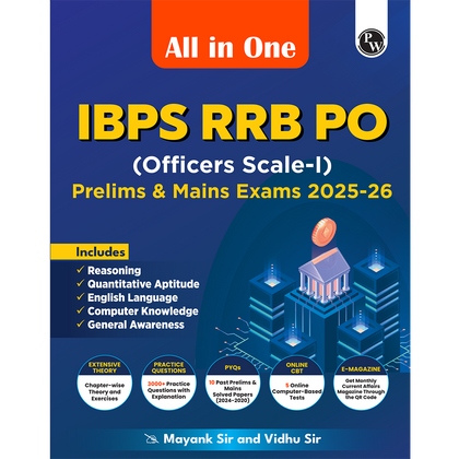 All in One IBPS RRB PO Prelims & Mains (Officers Scale-l) Exams 2025-26 By Mayank Sir & Vidhu Sir | Chapterwise Theory, Practice Questions | 10 Past Year Papers (PYQ)