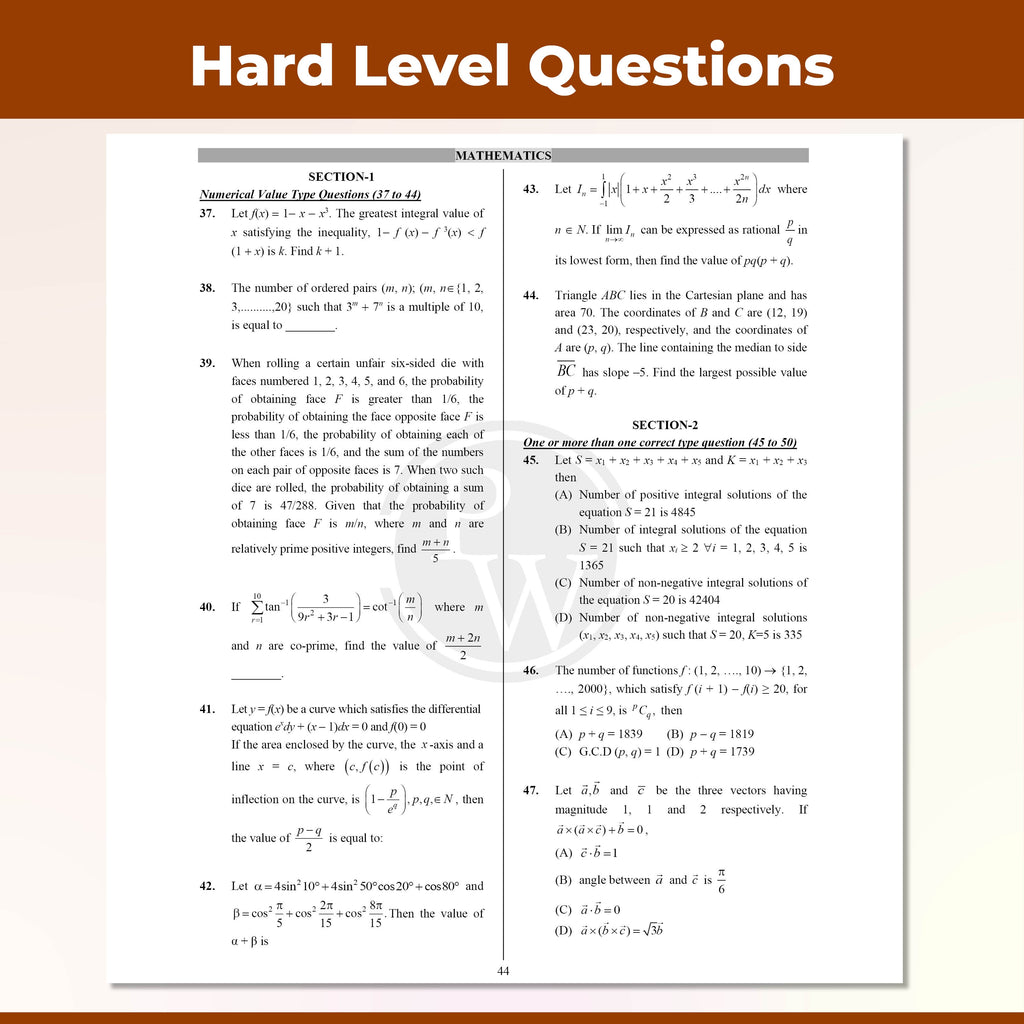 JEE Advanced Rankers Test Series 2026 As Per Latest Exam Pattern | 10 Mock Test (5 Paper I + 5 Paper II) | Elaborated Solutions with College Cutoff and Past Year Paper Analysis