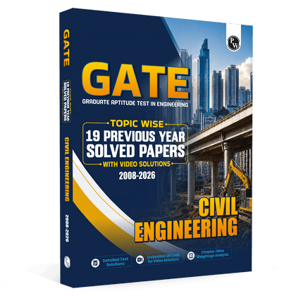 GATEWALLAH Civil Engineering Topicwise Previous Year Solved Papers (2026 - 2008) with Video Solutions For 2027 Exams | Detailed Text Solutions