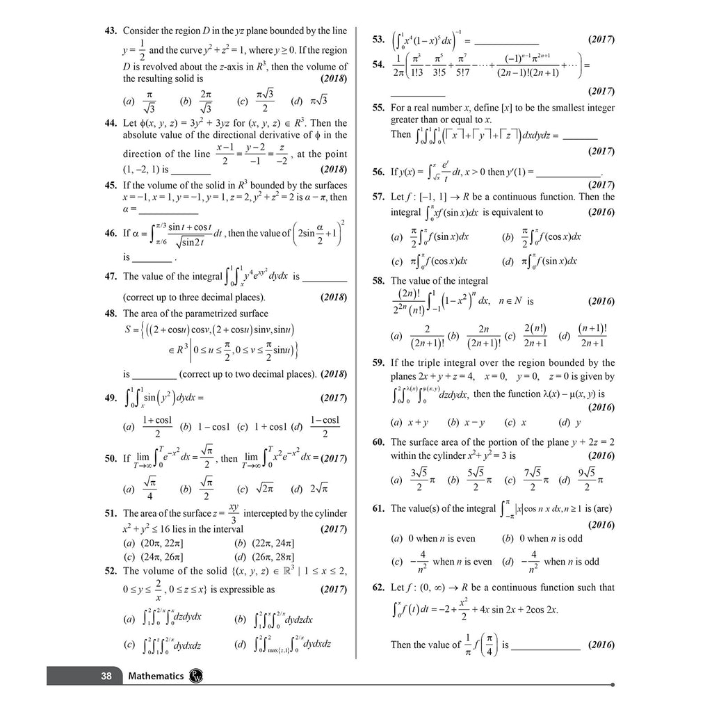 PW IIT JAM Recap 22 Years Mathematics PYQ Chapterwise & Yearwise Previous Year Solved Papers (2026-2005) with 5 Mock Tests l Latest Exam Questions Covered