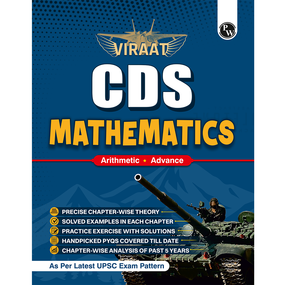 Viraat CDS OTA Book 2026 Mathematics | PYQ (2026-21) | Latest 2026 Solved Paper | Chapterwise Theory, Solved Examples, Practice Exercises & Past Year Questions
