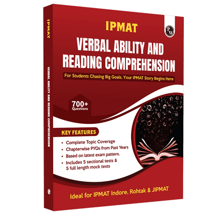 IPMAT Verbal Ability and Reading Comprehension | Topicwise Coverage | Chapterwise PYQs | 900+ Questions | 5 Sectional Tests & 5 Full Mock Tests For IPMAT & JIPMAT