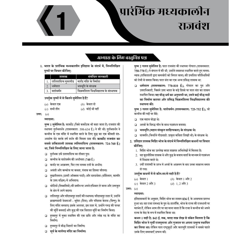 UPSC Mission Prelims Ancient and Medieval India Chapterwise Topicwise Question Bank (Hindi Edition) | 600+ Handpicked Questions & Important Topics Covered with Detailed Explanation