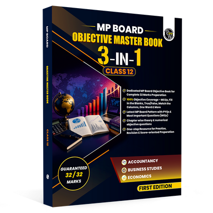 MP Board Commerce Objective Master Book Class 12 | Accountancy, Business Studies, Economics | Latest Pattern Chapterwise Theory with PYQs & Most Important Questions