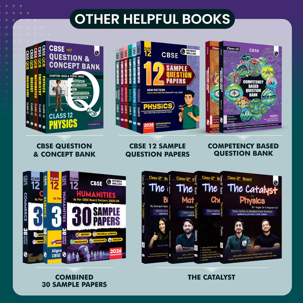 PW CBSE Question & Concept Bank (QCB) Class 12 Physics Chapter-wise and Topic-wise Solved Questions By Rakshak Sir For 2027 Board Exams with 50% Competency Based Question