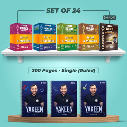 Yakeen For NEET Droppers Physics, Chemistry, Botany and Zoology Modules with Solutions Set of 24 Books (2026 Edition) - Set Of 3 Nb