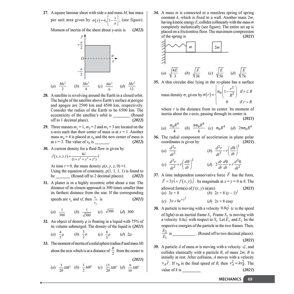 PW IIT JAM Recap 22 Years Physics PYQ Chapterwise & Yearwise Previous Year Solved Papers (2026-2005) with 5 Mock Tests l Latest Exam Questions Covered