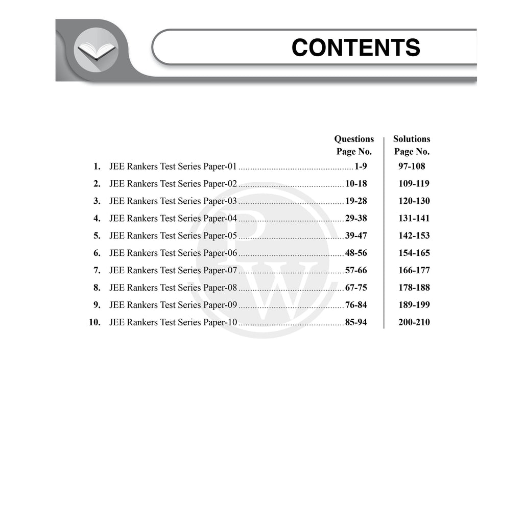 PW JEE Rankers Test Series 2026 Class 11 | 10 JEE Level Test Papers with Solutions | Past Year Analysis