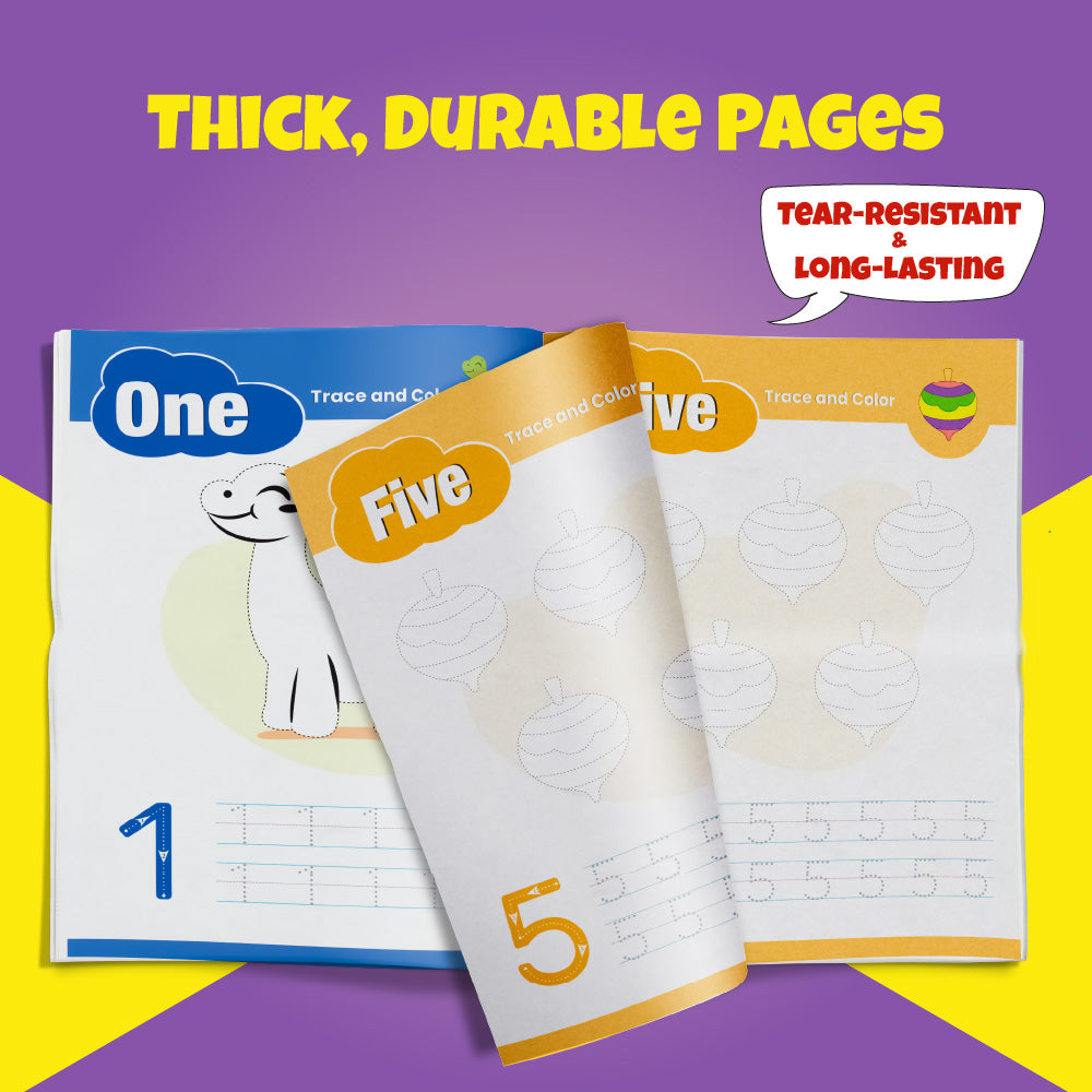 Kids Writing Time Pencil Control and Patterns Set of 4 Books l Capital Letters, Small Letters, Numbers, Patterns and Shapes Children Ages 1, 2, 3, 4, 5 Years