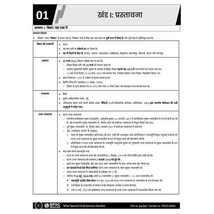 PWONLYIAS BPSC Prelims Wallah 6 Revision Booklets Combo For 71th BPSC Prelims Exam 2025 Latest Hindi Edition