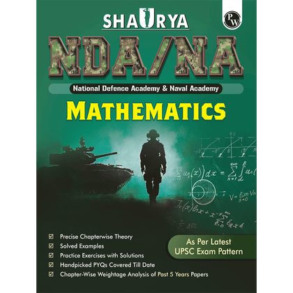 Shaurya NDA/NA Mathematics Book with Latest 2025 Solved Paper | National Defence Academy & Naval Academy Entrance Examination For 2025-26