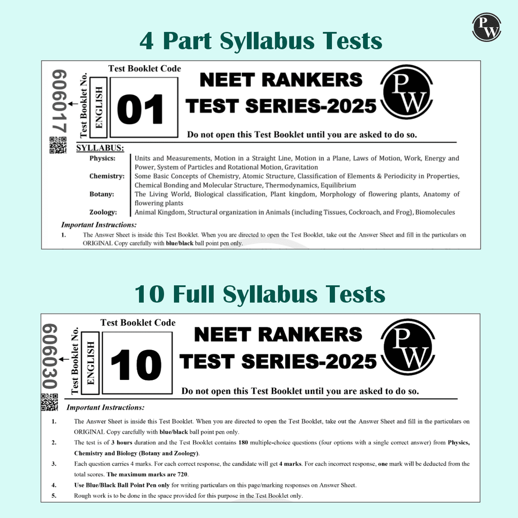 NTA NEET New Pattern Rankers Test Series 2025 (180 Ques) Verified & Curated By Expert Faculties | 10 Full Syllabus + 4 Part Syllabus (Class 11 & 12) | OMR Sheet, Solution Booklet