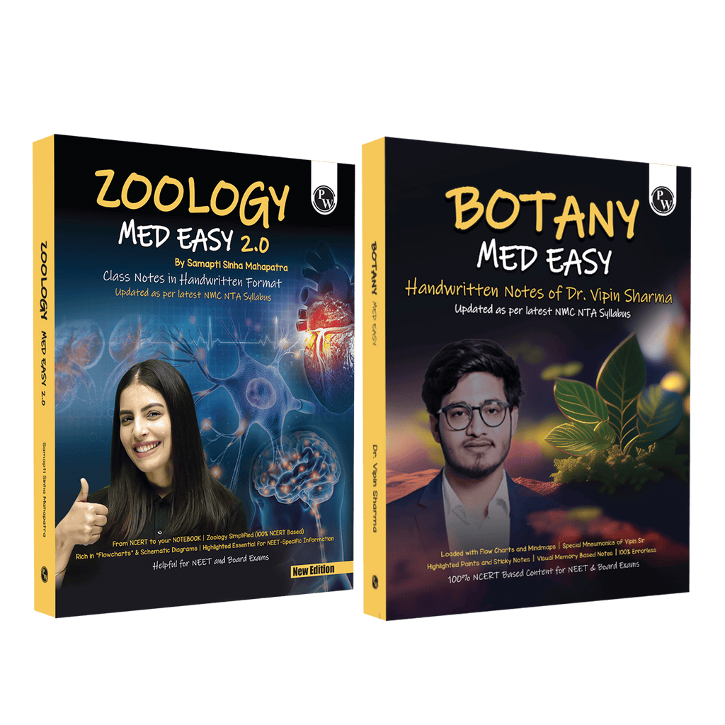 Med Easy Zoology 2.0 and Botany Handwritten Notes Combo Set of 2 Books For NEET and Board Exams 2025-26 | Flowcharts, Mnemonics, Diagrams | NCERT Unit Overview