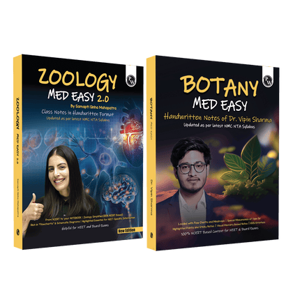 Med Easy Zoology 2.0 and Botany Handwritten Notes Combo Set of 2 Books For NEET and Board Exams 2025-26 | Flowcharts, Mnemonics, Diagrams | NCERT Unit Overview
