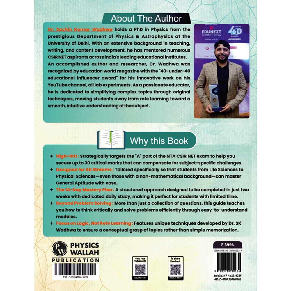 CSIR NET Paper 1 General Aptitude Book By Sachin Sir For June 2026 Exams | 850+ Solved Questions | Useful for UGC-NET, GATE, TGT-PGT & Equivalent Aptitude Sections