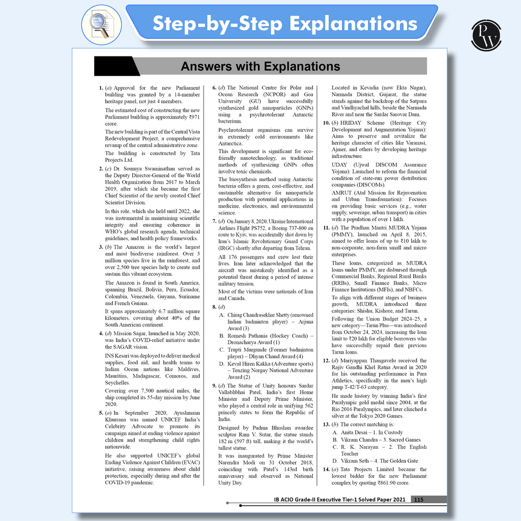 15 Yearwise IB ACIO (Assistant Central Intelligence Officer) Grade-ll Executive Tier-1 Solved Papers (2024-2012) PYQs For Exam 2025-26 English Edition