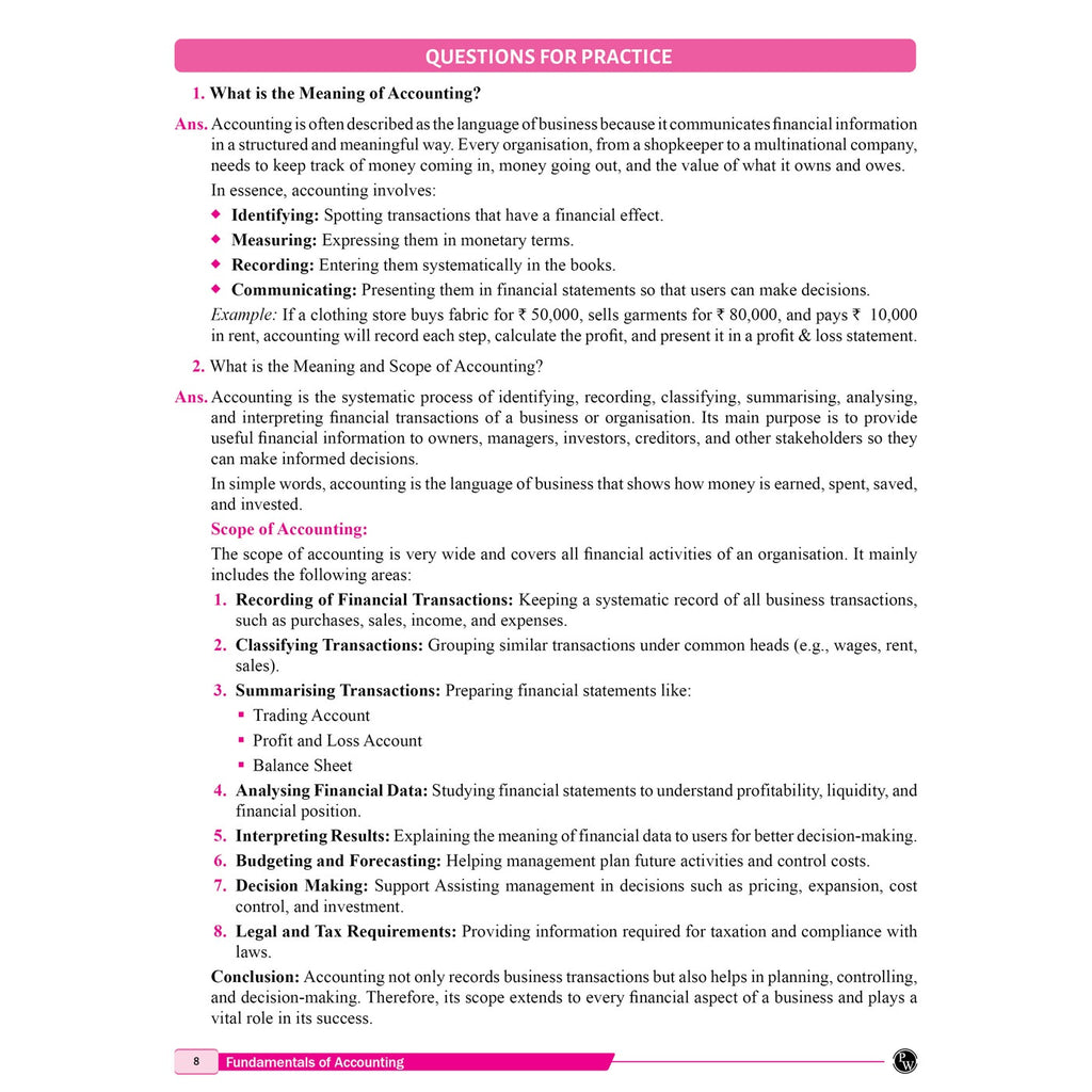 PW CSEET All in One Book Fundamentals of Accounting for October 2026 Attempt | Comprehensive Curriculum Coverage | Strictly Based on ICSI Modules | Practice-Oriented Learning