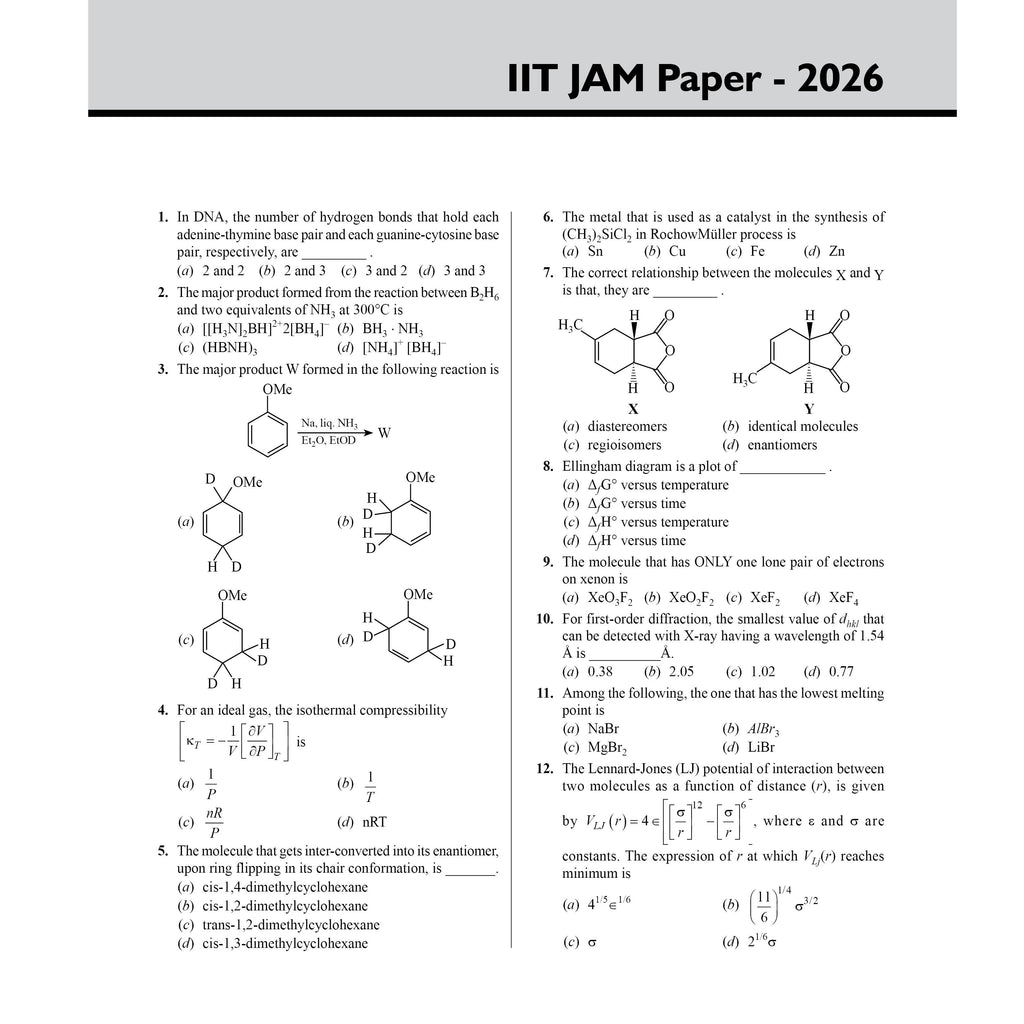 PW IIT JAM Recap 22 Years Chemistry PYQ Chapterwise & Yearwise Previous Year Solved Papers (2026-2005) with 5 Mock Tests l Latest Exam Questions Covered