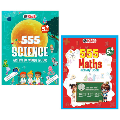 555 Science Activity Book For Kids - Brain Games For 5+ Years Old Kids | Free 500+ Printable Worksheets, Science Workbook, Puzzles, Colorful Games, Riddles, Word Problems, Facts, Nature, Animals