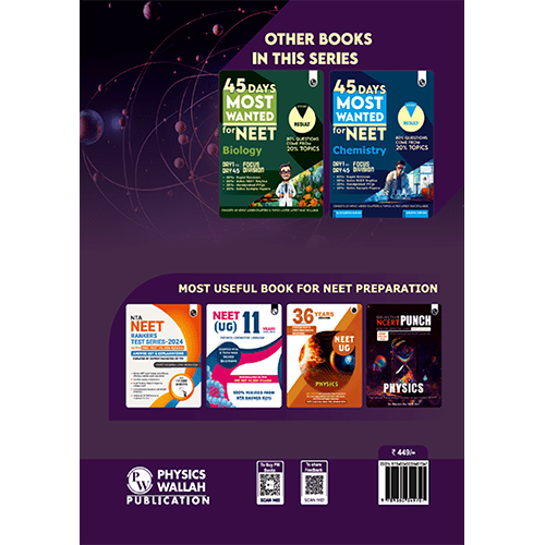 45 Days NEET Most Wanted Physics for NEET UG 2025 Chapter wise Revision Based on 80-20 rule with Sample Papers and Handpicked Past Year Questions