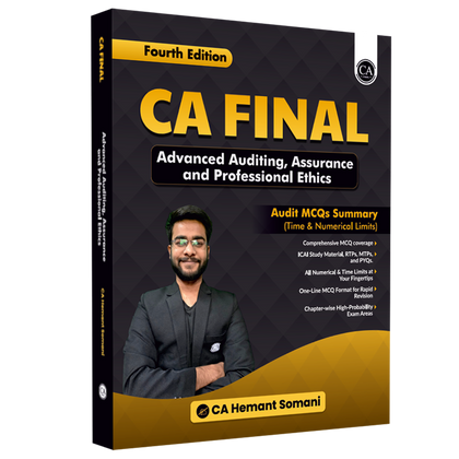 CA Final Advanced Auditing, Assurance & Professional Ethics MCQ Summary Book By CA Hemant Somani For May 2027 Exams | Concept & Questions, All ICAI SM, RTP, MTP & PYQs Covered