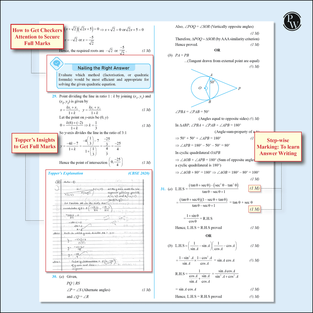 CBSE Class 10 Mathematics Made Easy Handwritten Notes with Question & Concept Bank (QCB) Maths (Basic) By Ritik Mishra Combo Set of 2 Books For 2025-2026 Board Exams