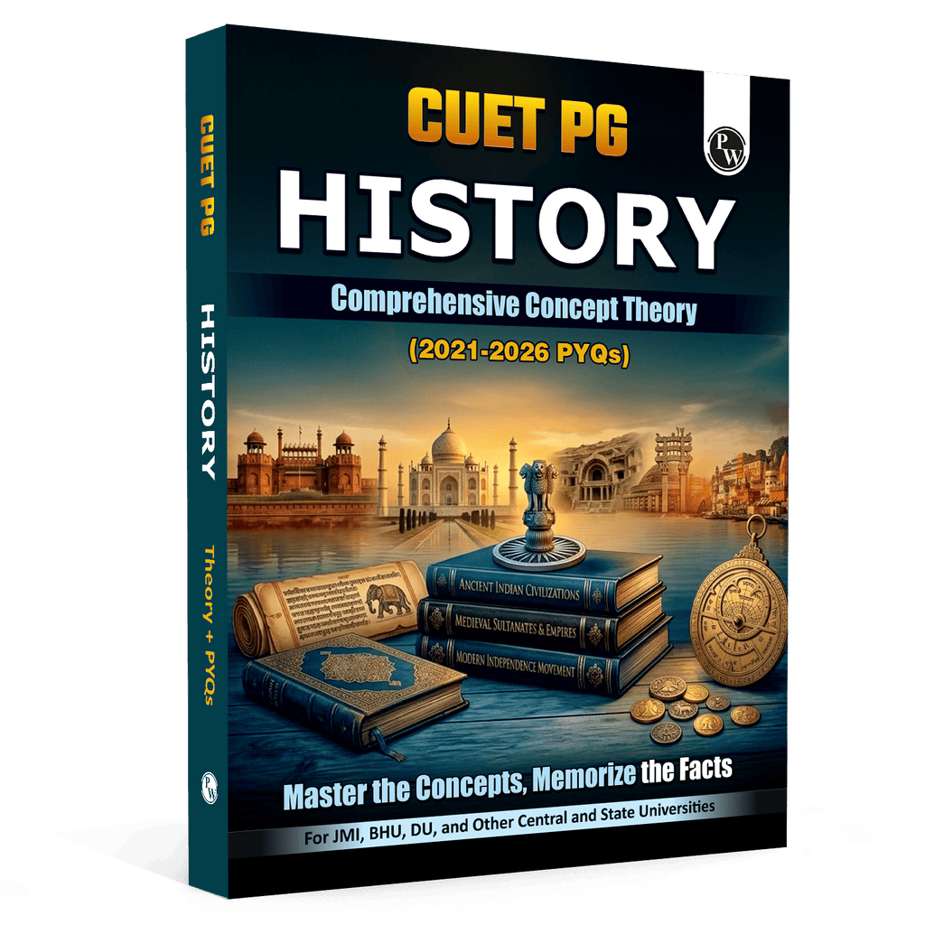PW CUET PG History PYQ 6 Years and Concept Theory Book (2026-2021) | Ideal for JMI, BHU, DU, & Other Central & Universities