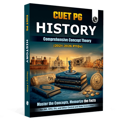 PW CUET PG History PYQ 6 Years and Concept Theory Book (2026-2021) | Ideal for JMI, BHU, DU, & Other Central & Universities