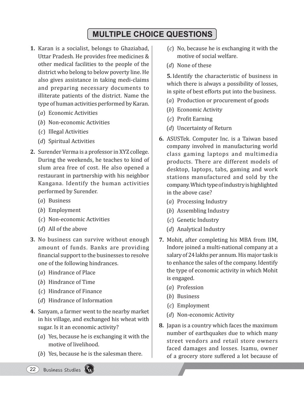 CBSE Class 11 Business Studies Chapter-wise Textbook l 500+ MCQs and Practice Questions with Detailed Solutions and Flowcharts For 2025 Exam