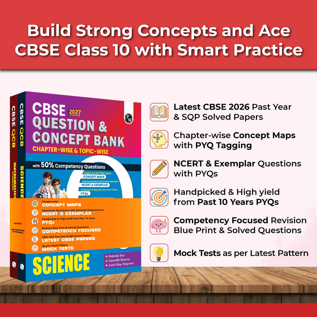 CBSE Question & Concept Bank (QCB) Class 10 Science and Maths (Standard) Combo Set of 2 Books Chapterwise & Topicwise Solved Questions For 2027 Exams