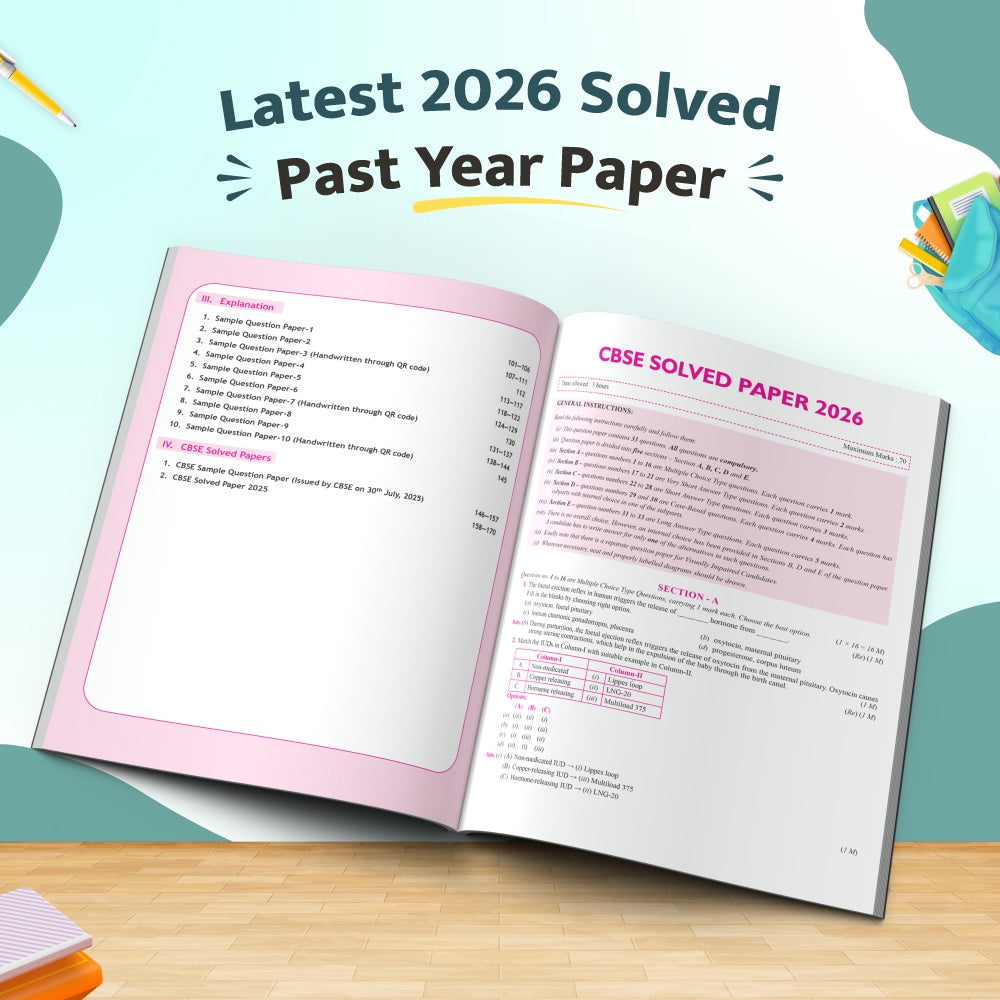 CBSE 12 Sample Question Papers Class 12 Biology For 2027 Board Exam (New Pattern) | 2026 Solved Paper, Chapterwise Mind Maps, Stepwise Marking