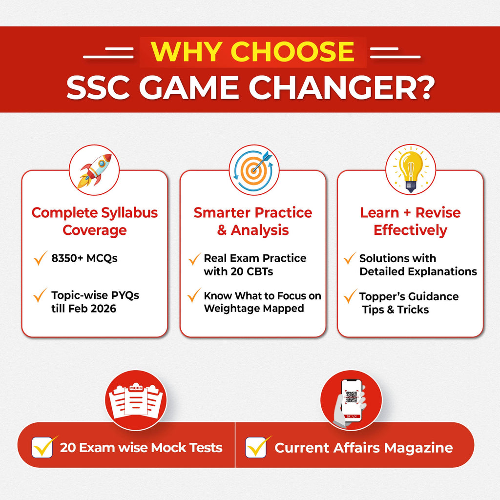 SSC Game Changer General Awareness (Hindi) 8350+ PYQ For 2026 Exams | Chapter, Topic & Exam-wise Previous Year Solved Questions | For CGL, CHSL, MTS, CPO, GD, Delhi Police, Steno