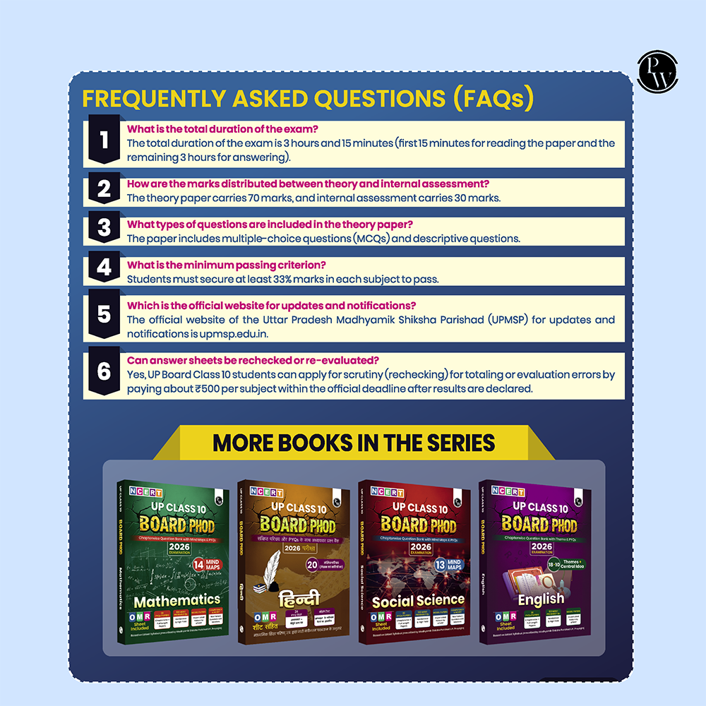 UP Board Phod Class 10 Science Question Bank Chapterwise with 13 Mind Maps and PYQs For 2026 Board Exam | 100 Most Probable Questions and Model Papers with OMR Sheet