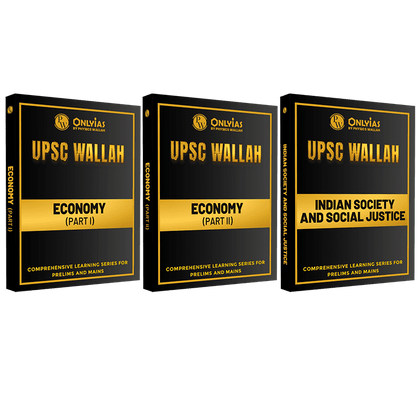 PWONLYIAS UPSC Wallah Economics and Social Development Combo Set of 3 Books For Civil Services Exam 2025 Latest Edition