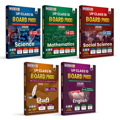 UP Board Phod Class 10 Maths, Science, Social Science, English & Hindi Combo Question Bank Chapterwise with 14 Mind Maps and PYQs For 2026 Board Exam | 100 Most Probable Questions