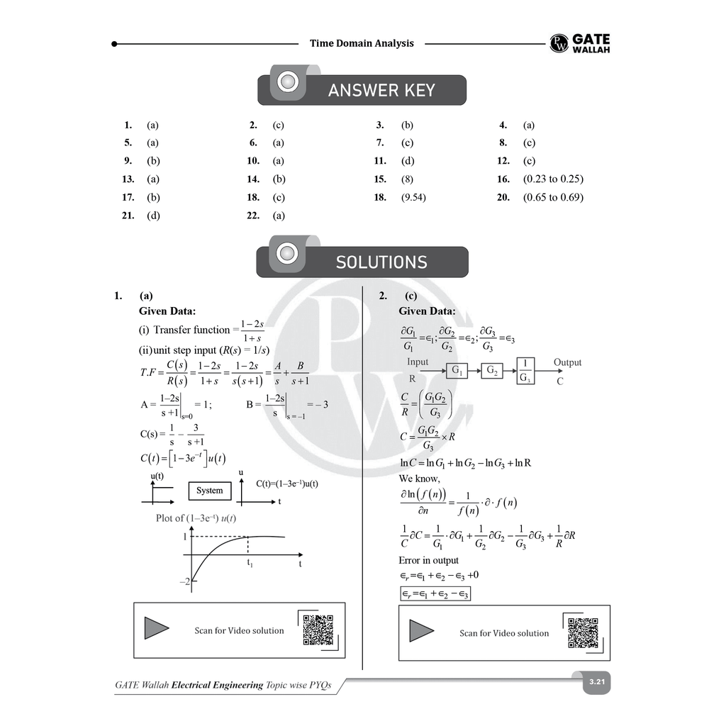 GATEWALLAH Electrical Engineering and Engineering Mathematics & General Aptitude Combo Set of 2 Books Topicwise Previous Years Solved Questions with Video Solutions For 2026 Exams