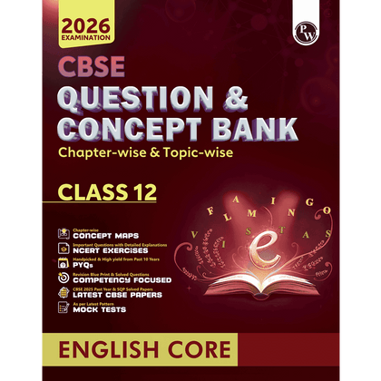 CBSE Question & Concept Bank (QCB) Class 12 English Core Chapter-wise and Topic-wise Solved Questions For 2026 Exams with 50% Competency Based Question