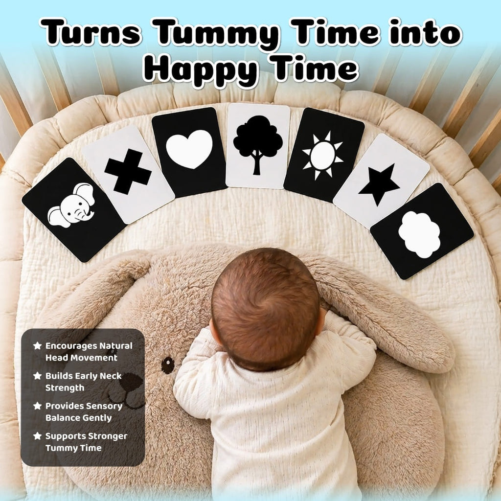 High Contrast Flashcards For New Born Baby | Educational Black & White 60 Pictures | Tummy Time Toys For Babies - 0 to 12 Months For Visual Stimulation & Sensory Development | Gifts for Infants